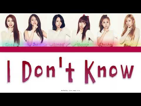 FIESTAR (피에스타) - I Don't Know (아무것도 몰라요) Color Coded Lyrics (Han/Rom/Eng)