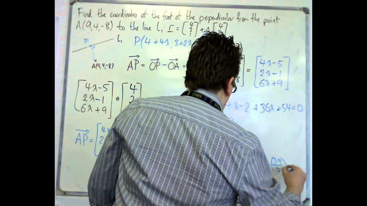 aqa-core-4-7-06b-finding-the-shortest-distance-from-a-point-to-a-line