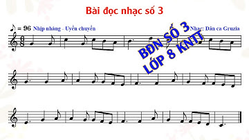 Bài đọc nhạc số 3 Lớp 8 - kết nối tri thức (Có nhạc đệm)