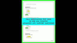 PALS Certification 2026: 30 New AHA Pediatric Advanced Life Support Questions