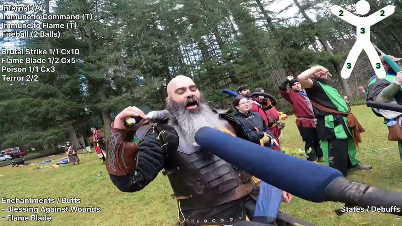 Amtgard - Winterbash 2025 - Infernal Gameplay with HUD - Node Attack and Defend