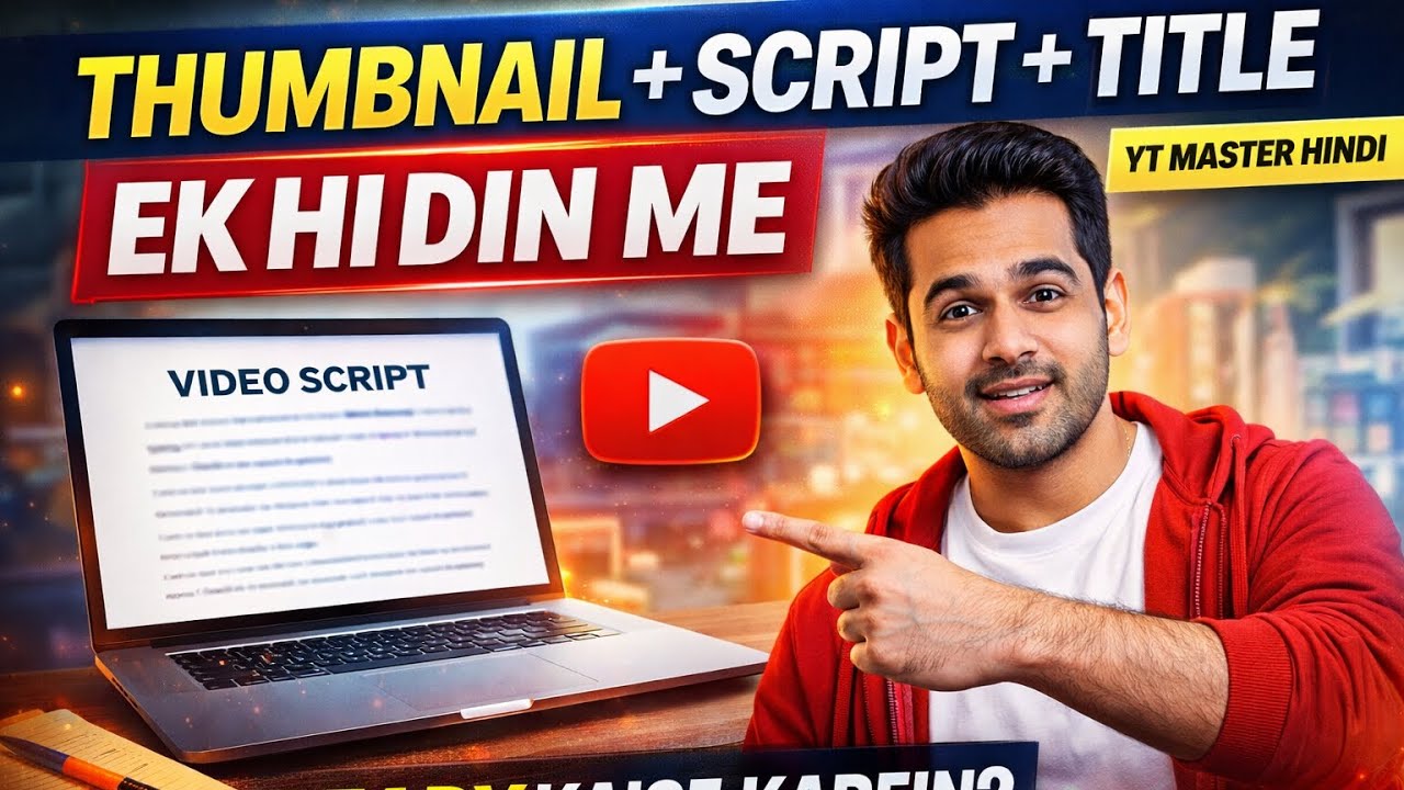 Thumbnail + Script + Title Ek Hi Din Me Ready Kaise Karein | YT Master Hindi
