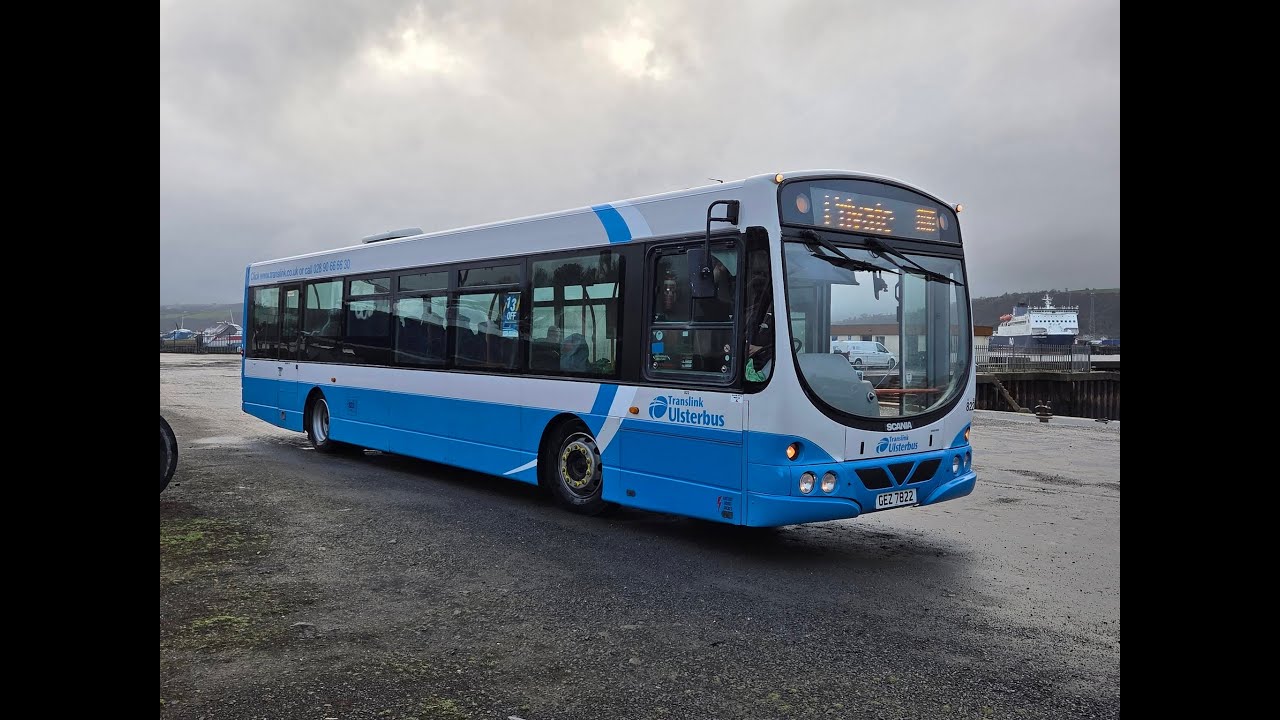 Ride on Preserved Ulsterbus Scania Solar 822 along the M5 / M2.