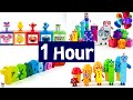 Learn to count to 10 shapes  colors kids toy learning with sesame street  numberblocks