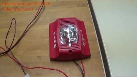 SpectrAlert Advance P4R Horn/Strobe Test