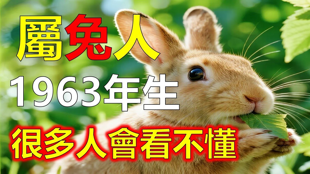 1963年屬兔人，原來是皇帝命，這種命格一般人真的扛不住#2026兔#生肖兔#1963 兔