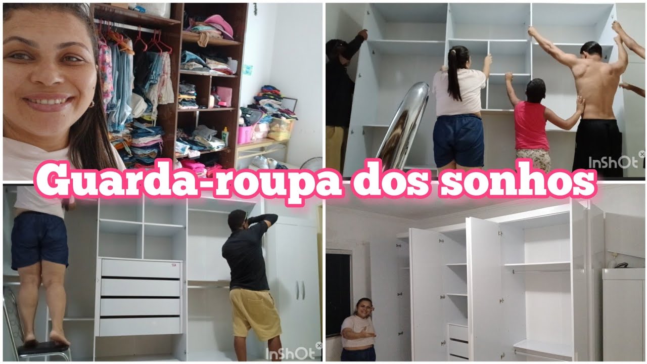 Nosso guarda roupas! Ele é enorme! Montagem e limpeza.7 anos esperando e até que fim ele veio #lar 