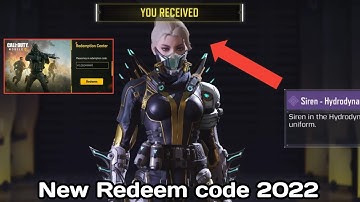 codm New Redeem code | codm Redeem code 2022 | codm Redeem code