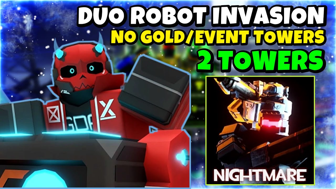 OBLITERATING Robot Invasion with Just Two Towers! (DUO) (LVL 15 Loadout) | TDX