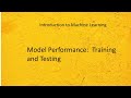 IML7: How to evaluate a machine learning model using training/testing and mean squared error.