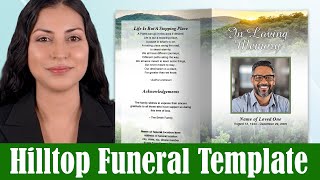 Funeral Program Template - Hilltop Design