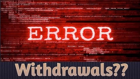Error in Withdrawals (ECN/E-Oracle)
