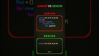 junior vs senior Python coding | junior vs senior #coding #trend #python