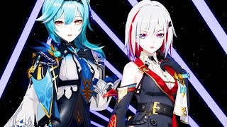 Genshin Honkai Star Rail Mmd 4K Eula Topaz Chocolate Cream