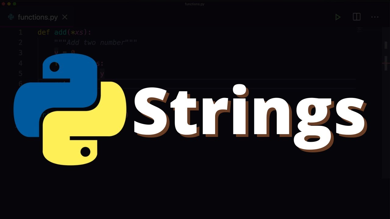 [6] Strings in Python with Example | Python for Beginners - YouTube