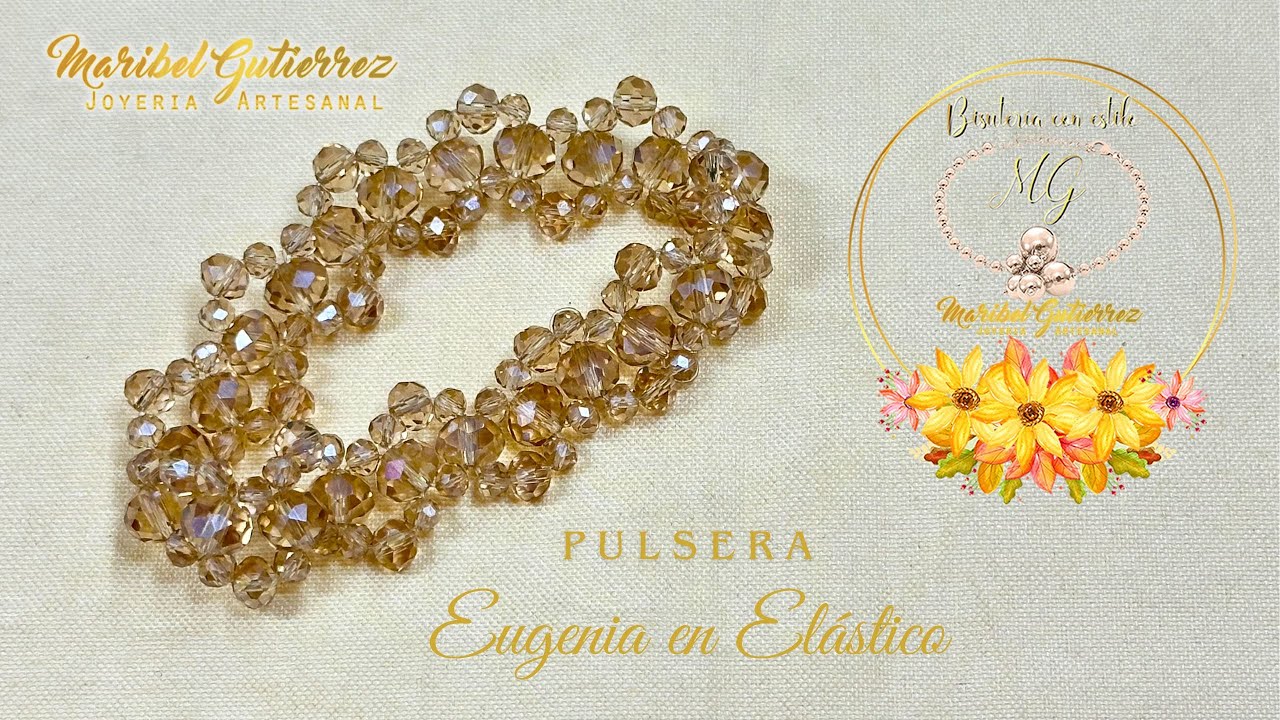 Pulsera Eugenia en Elástico 📿 | PULSERA EN ELASTICO Y CRISTALES 🌟