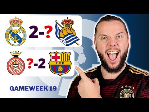 Laliga Gameweek 19 Predictions &amp; Betting Tips | Real Madrid vs Real Sociedad | Girona vs Barcelona