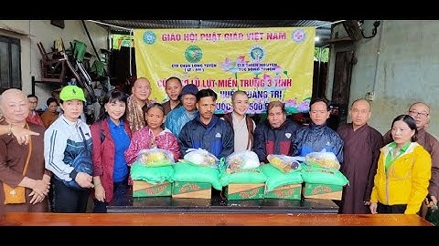 Đại Lộc: Trao tặng quà cứu trợ bão lụt tại chùa Bình An và chùa Tứ Hiệp