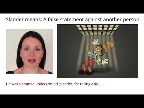 Remember Meaning Of Slander Using Pictures and Mnemonics