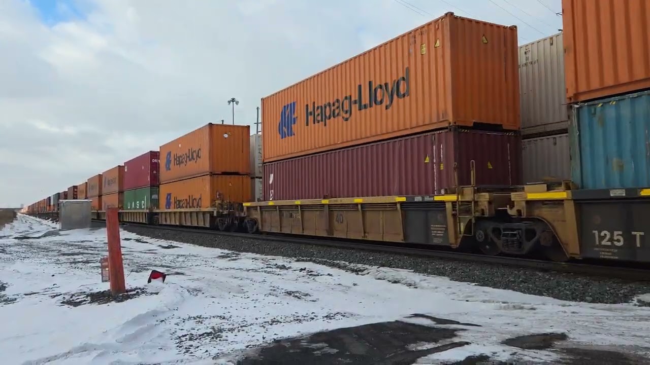 NS 264 and NS 268 Head East At Gary Indiana W/ NS 1074 Rear DPU 