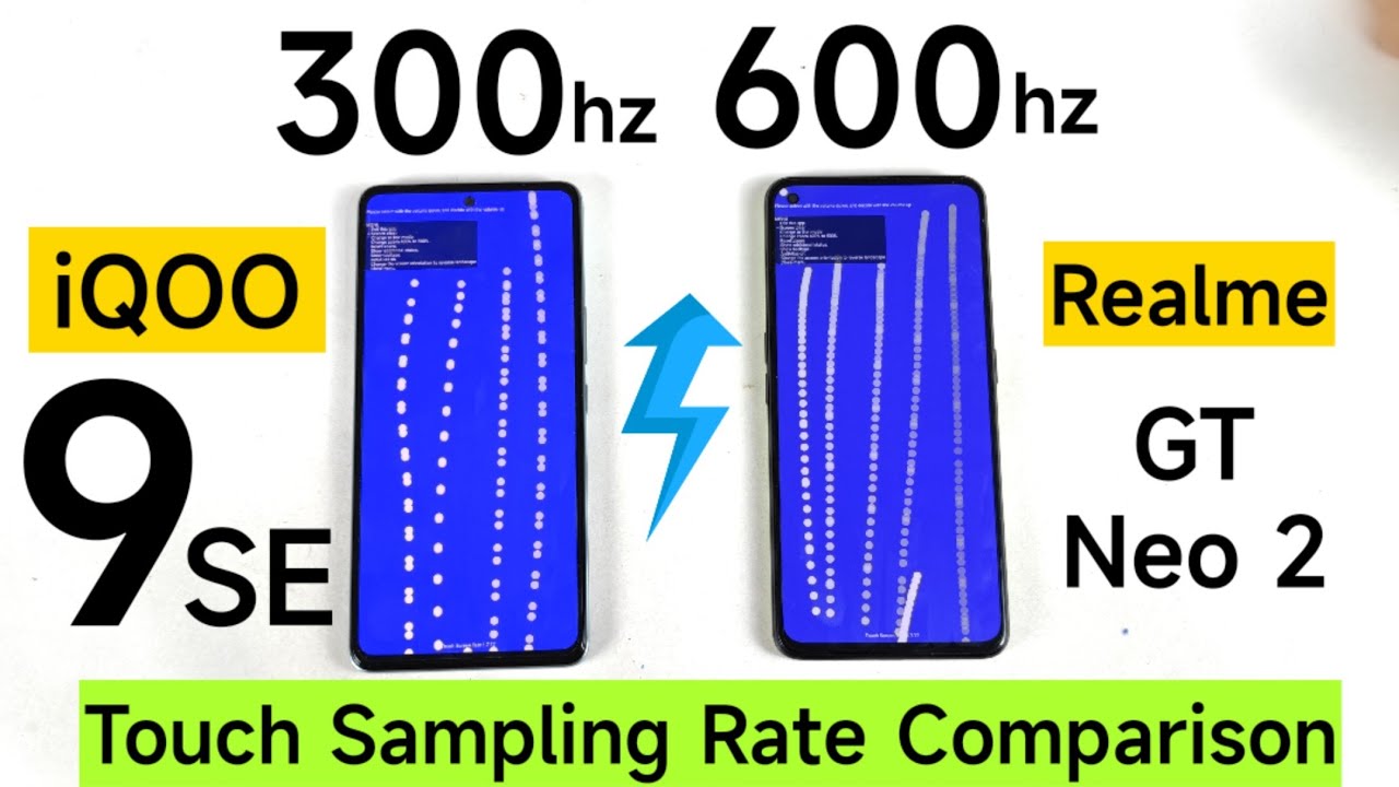 iQOO 9SE vs Realme GT Neo 2 Touch Sampling Rate Test Comparison 600hz vs 300hz which is Best 🔥🔥🔥