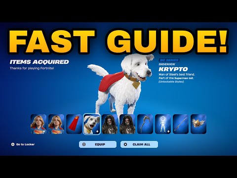 How To COMPLETE ALL KRYPTO SIDEKICK REWARDS QUESTS CHALLENGES in Fortnite! (Earn Sidekick Points)