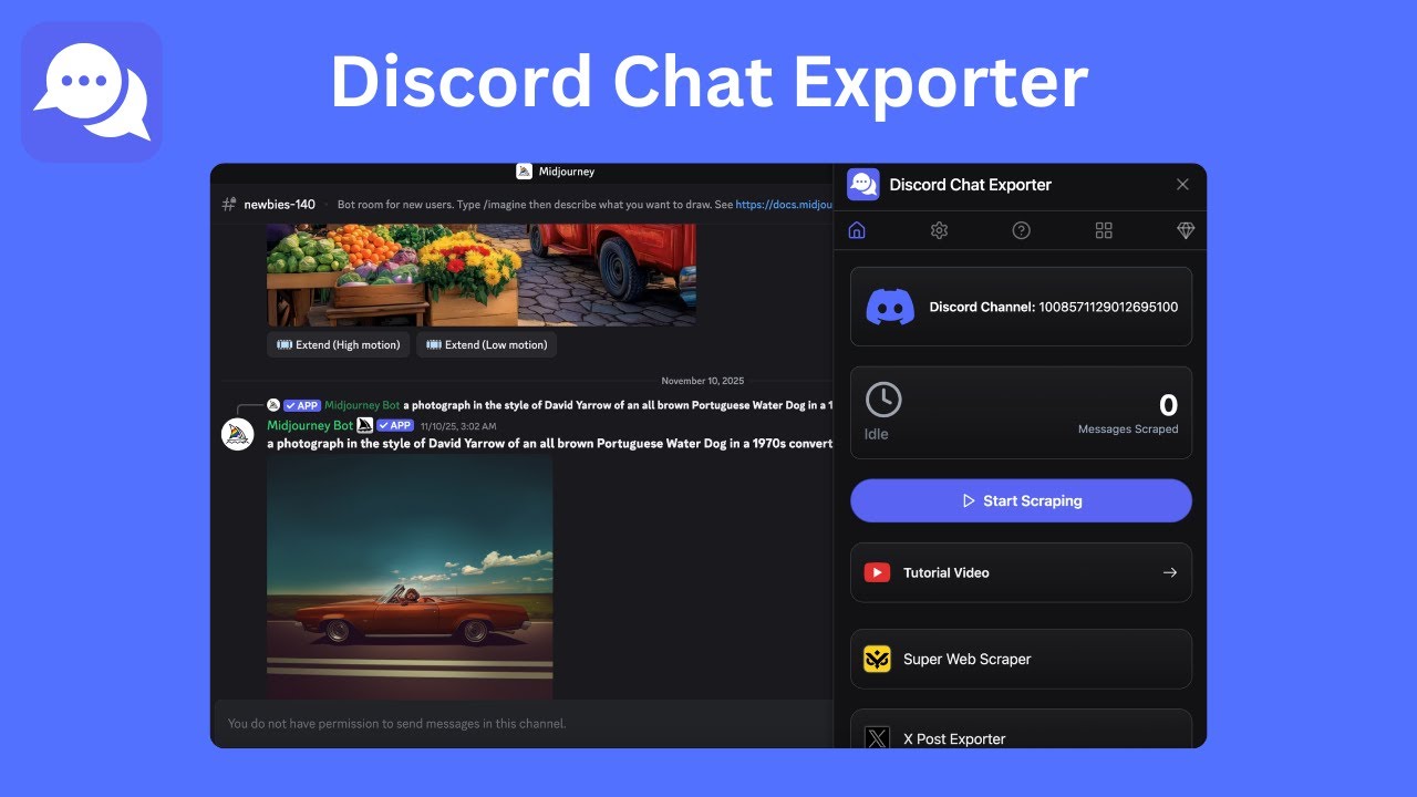 How to export Discord chats with images & videos in one-click? - YouTube