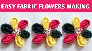 Waste Kapde Se Phool Banana Sikhen || How To Make Designer Fabric Flower ||Tailor Buddy