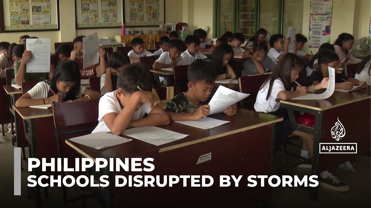 Philippines education: Severe storms, flooding disrupt school classes ...