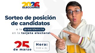 Urgent: Presidential Candidate Assignment Draw 2026-2030 | Ballot