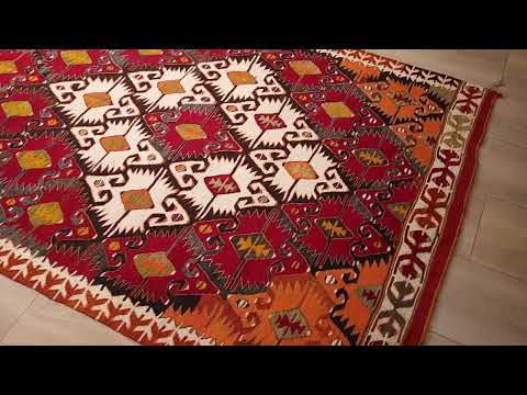 El Dokuma Anadolu Desenli Rengarenk Mersin Mut Kilim inceleme videosu kapak görseli