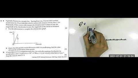 IGCSE ADDMATH : KINEMATIK 16.3