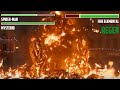 Spider-Man and Mysterio vs. Fire Elemental WITH HEALTHBARS | HD | Spider-Man: Far From Home