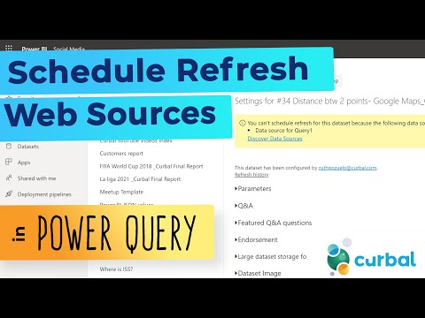 How to refresh web sources in Power BI service