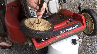 Fastest  Way To Repair a Worn Wobbly Lawn Mower Wheel Bushing and Shoulder Bolt