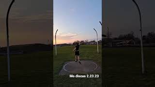 Mo discus work 2.23.23 #trackandfield #throwing