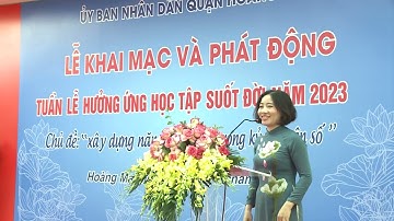 TUẦN LỄ HƯỞNG ỨNG HỌC TẬP SUỐT ĐỜI NĂM 2023