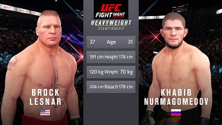 Brock Lesnar vs Khabib Nurmagomedov Full Fight - UFC 5 Fight Night