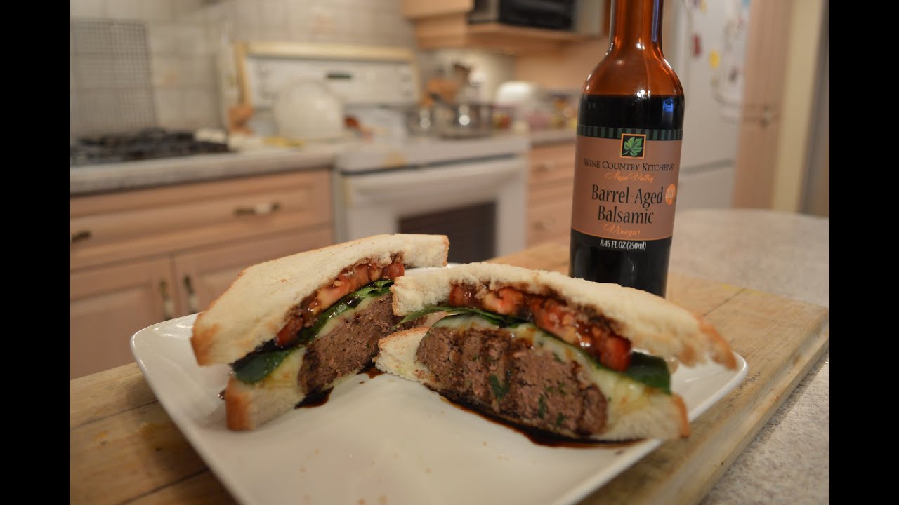 How to Cook Hamburgers with Mozzarella & Napa Valley Balsamic Drizzle