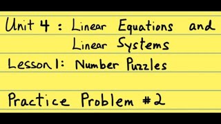 8th Grade Illustrative Mathematics: Gr. 8; U4; Lesson 1:  Practice Problem 2