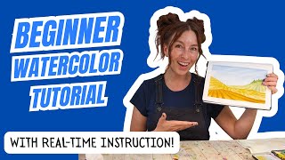 Easy Watercolor Landscape Tutorial for Beginners | Paint a European Countryside Step-by-Step