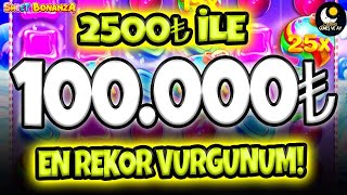 🍭 Sweet Bonanza  🍭2500₺ Küçük Kasa ile En Büyük Vurgunum!   Bitmek Bilmeyen Kombo ve Rekor! Big Wi