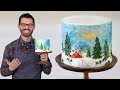 Bob Ross Cake Decorating with Buttercream!