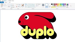 How to draw a classic Lego Duplo logo using MS Paint | How to draw on your computer screenshot 5