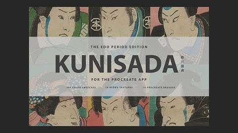 Testing Kunisada Procreate Brushes, Byōbu Textures and Color Swatches by Digi Life