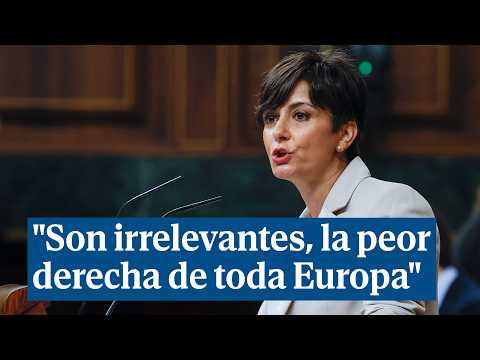 Isabel Rodríguez blasts the PP: "You are irrelevant, the worst right-wing in all of Europe"