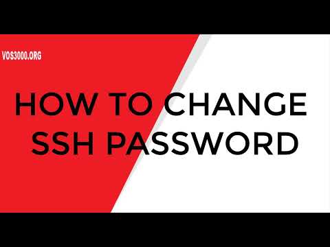 how to change ssh password -VOS3000