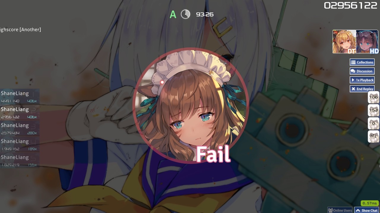 osu! Panda Eyes & Terminate Highscore [Another] +HDDT x406 combo