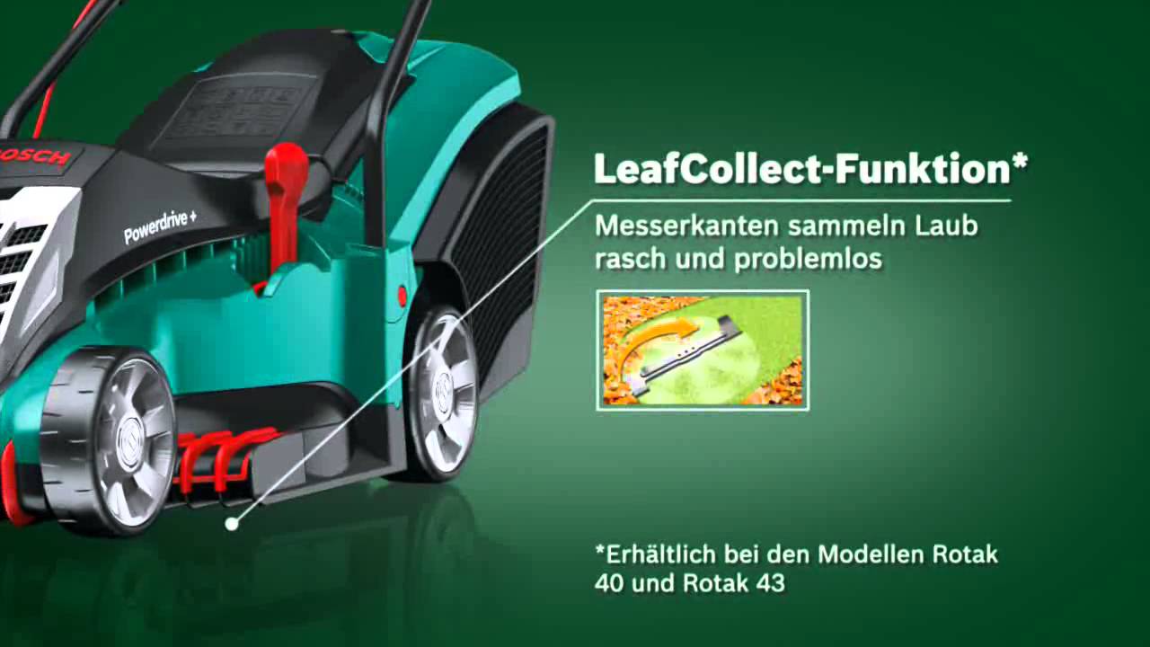 Bosch stellt vor: Rasenmäher Rotak 37, Rotak 40 und Rotak 43 - YouTube