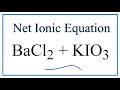 Net Ionic Equations and Spectator Ions